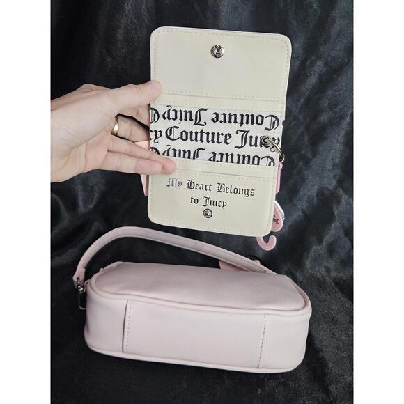 Juicy Couture Retro Green & Pink Wristlet Bag & Card Case Set Y2K Style Cute NWT - Picture 3 of 7